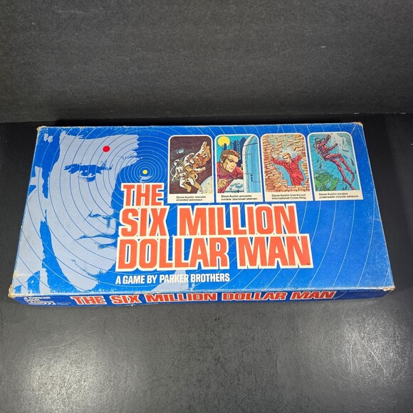 The Six Million Dollar Man Board Game Vtg 1975 Parker Brothers Complete Austin - Picture 1 of 5